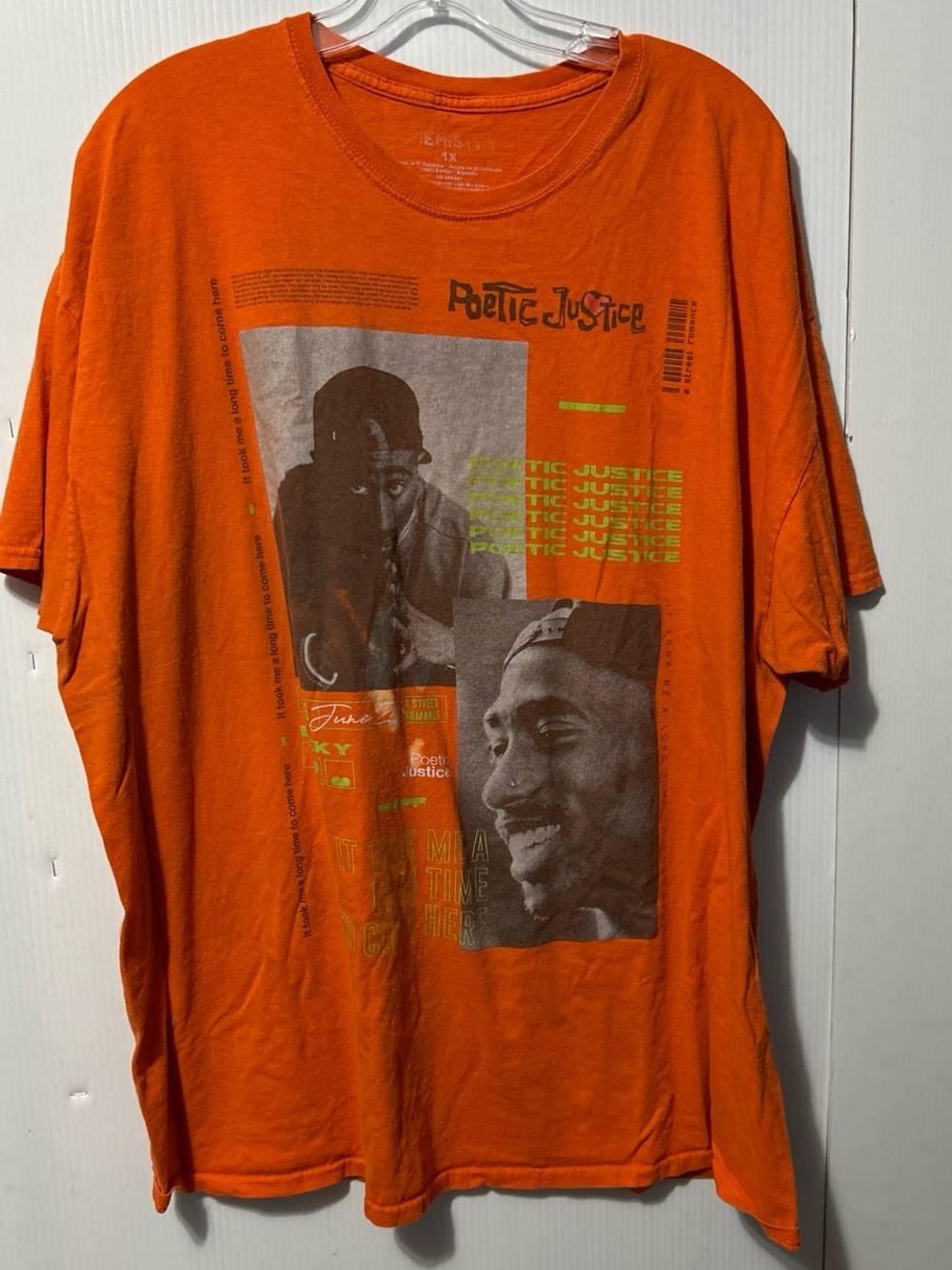 Poetic Justice Orange Graphic Men’s Tee
